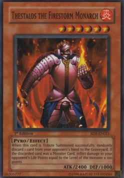 Thestalos the Firestorm Monarch (V.1 - Super Rare)