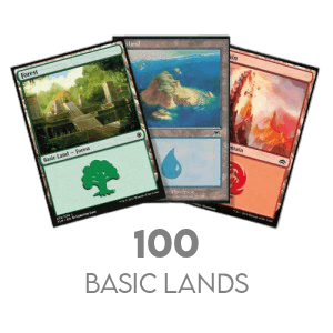 100 random Basic Lands