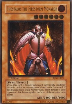 Thestalos the Firestorm Monarch (V.2 - Ultimate Rare)