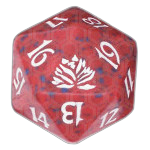 Red Beatdown D20 Die