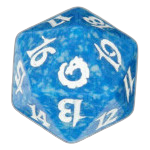 Blue Torment D20 Die