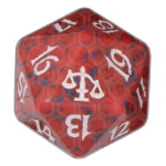 Red Judgment D20 Die