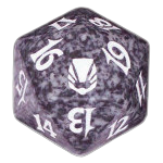 Black Darksteel D20 Die