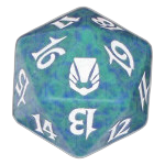 Green Darksteel D20 Die