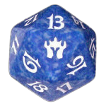 Blue Fifth Dawn D20 Die