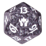 Black Fifth Dawn D20 Die