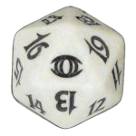 White Future Sight D20 Die