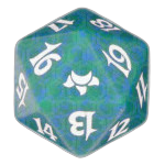 Green Eventide D20 Die