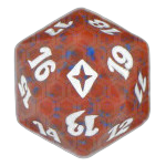 Red Worldwake D20 Die