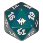 Green Dark Ascension D20 Die