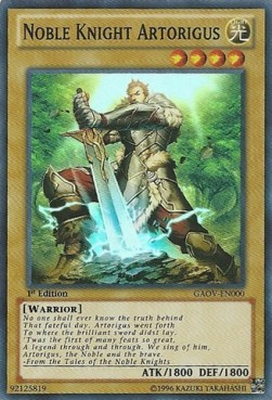 Noble Knight Artorigus (V.1 - Super Rare)