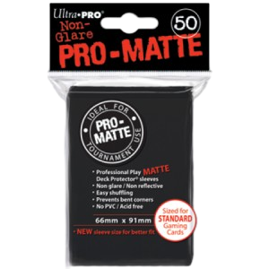 50 Ultra Pro Pro-Matte Sleeves (Black)