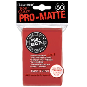 50 Ultra Pro Pro-Matte Sleeves (Red)