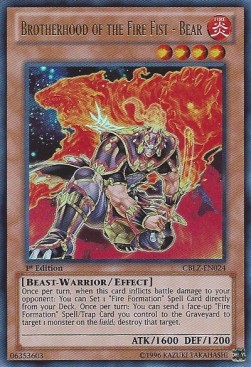 Brotherhood of the Fire Fist - Bear (V.1 - Ultra Rare)