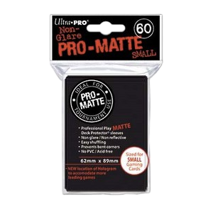 60 Small Ultra Pro Pro-Matte Sleeves (Black)