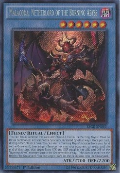 Malacoda, Netherlord of the Burning Abyss (V.1 - Secret Rare)