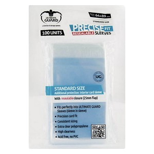 100 Ultimate Guard Precise Fit Resealable Sleeves (Translucent)