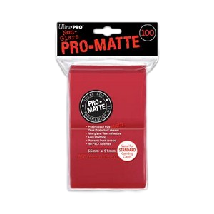 100 Ultra Pro Pro-Matte Sleeves (Red)