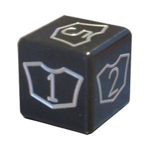 Planeswalker Loyalty 1-6 Die (Black)