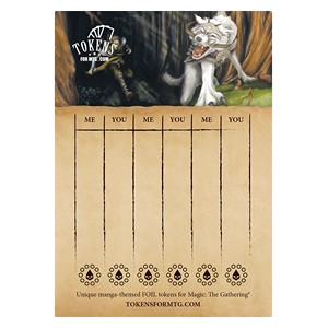 Tokens for MTG: Voja Wolf Lifepad (20 A6 Sheets)