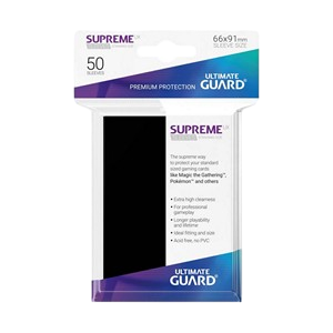 50 Ultimate Guard Supreme UX Sleeves (Black)