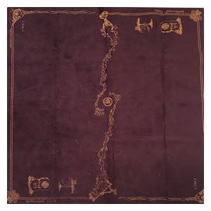 SpellGround - 2-Player Classic Playmat (Burgundy/Gold)