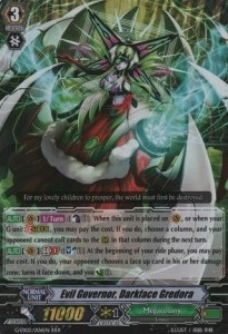 Evil Governor, Darkface Gredora [G Format] (V.1 - Triple Rare)