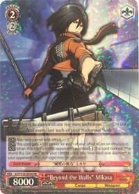 "Beyond the Walls" Mikasa (V.1 - Double Rare)