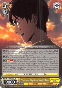 "Crimson Fighting Spirit" Eren (V.1 - Double Rare)