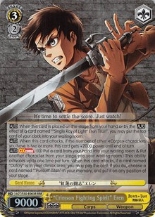 "Crimson Fighting Spirit" Eren (V.2 - Triple Rare)