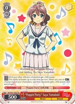 "Poppin'Party" Saya Yamabuki (V.1 - Trial Deck)