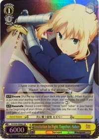 Resolution to Fight Together, Saber (V.2 - Super Rare)