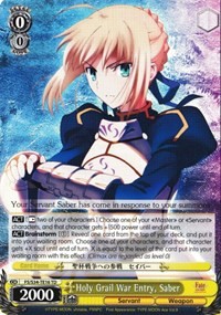 Holy Grail War Entry, Saber (V.1 - Trial Deck)