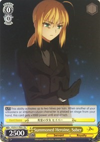 Summoned Heroine, Saber