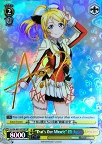 "That's Our Miracle" Eli Ayase (V.2 - Special Rare)