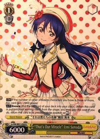 "That's Our Miracle" Umi Sonoda (V.1 - Rare)