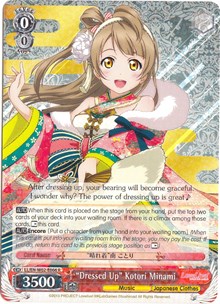 "Dressed Up" Kotori Minami (V.1 - Rare)