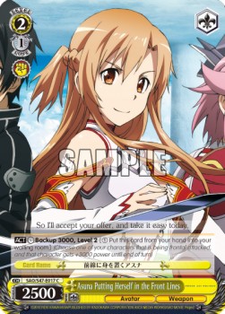 Asuna Putting Herself in the Front Lines