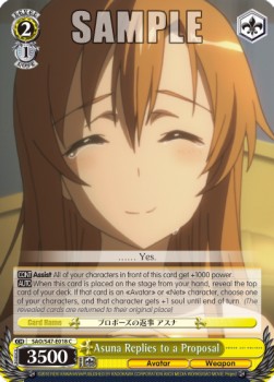 Asuna Replies to a Proposal