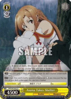 Asuna Takes Shelter