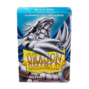 60 Small Dragon Shield Sleeves - Matte Silver