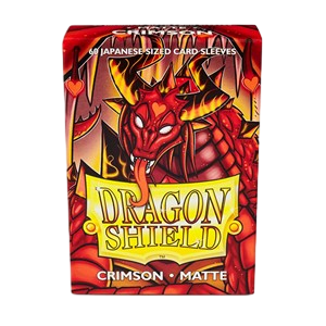 60 Small Dragon Shield Sleeves - Matte Crimson