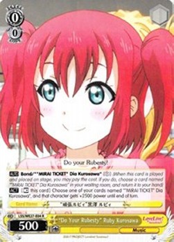 "Do Your Rubesty" Ruby Kurosawa (V.1 - Rare)