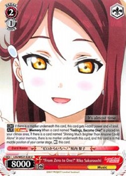 "From Zero to One!" Riko Sakurauchi (V.1 - Uncommon)