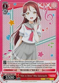 "Aim to Shine" Riko Sakurauchi (V.2 - Parallel Foil)