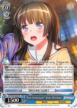 "Pure Enthusiasm" Rinko Shirokane (V.1 - Double Rare)