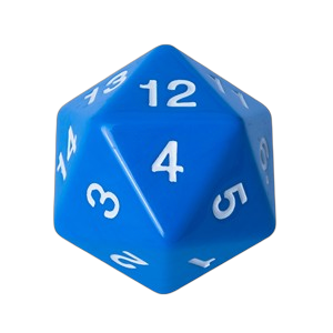 Blackfire Countdown D20 Die (Blue)