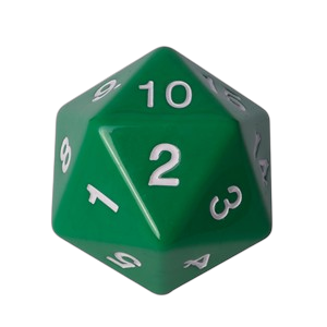 Blackfire Countdown D20 Die (Green)