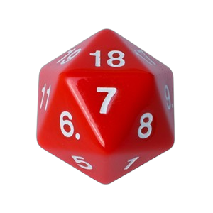 Blackfire Countdown D20 Die (Red)