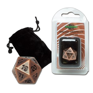 Blackfire Spindown D20 Die (Antique Copper)